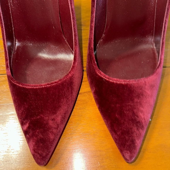 Christian Louboutin Lipchick Pump 100MM Bordeaux Velour Leather 100MM 38.5/8.5 - Picture 11 of 17